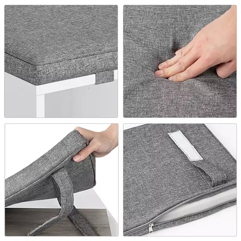 Banc à chaussures d'entrée multifonctionnel avec rangement et siège rembourré - Étagère réglable à 3 niveaux, 10 compartiments - Convient pour l'entrée, la chambre, le salon