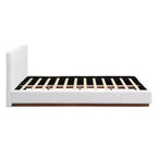 Lit plateforme en bois rembourré en bouclé Phyllis Modern Minimaliste Christopher Knight Home