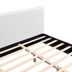 Lit plateforme en bois rembourré en bouclé Phyllis Modern Minimaliste Christopher Knight Home