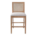 Tabourets de comptoir rembourrés Christopher Knight Home Maris en rotin tressé et hévéa style campagne française (Lot de 2)