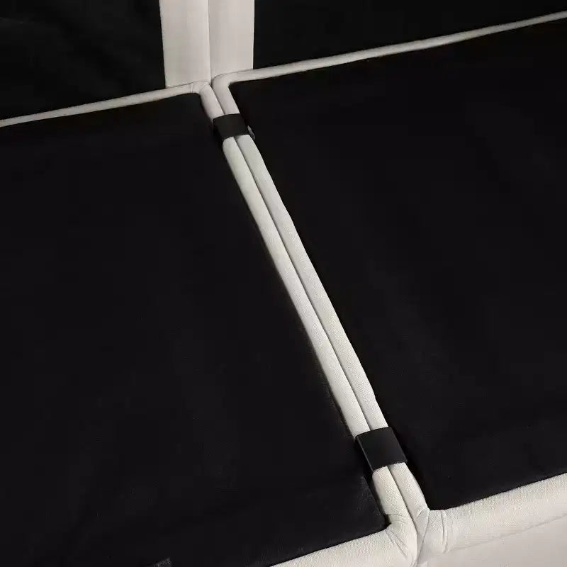 GDFStudio Lancelot, grand canapé d'angle contemporain en chenille, 6 places, 277 cm, avec ottoman de rangement
