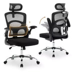 Ergonomic High-Back Mesh Office Chair, Adjustable Headrest & Lumbar Support, 360 Swivel Rolling, for Home, Office