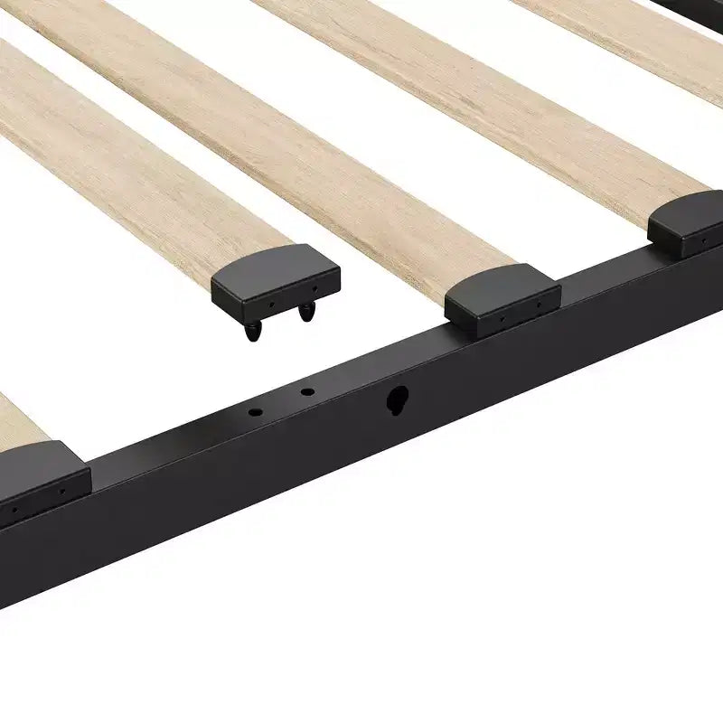 Cadre de lit plateforme rembourré avec tête de lit réglable et tiroirs de rangement - Lattes en bois, aucun sommier tapissier requis, mobilier de chambre moderne