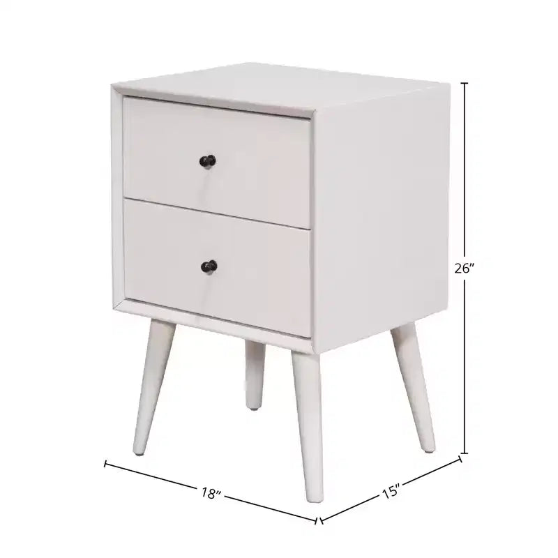 Table de chevet Flynn, Blanc