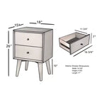 Table de chevet Flynn, Blanc