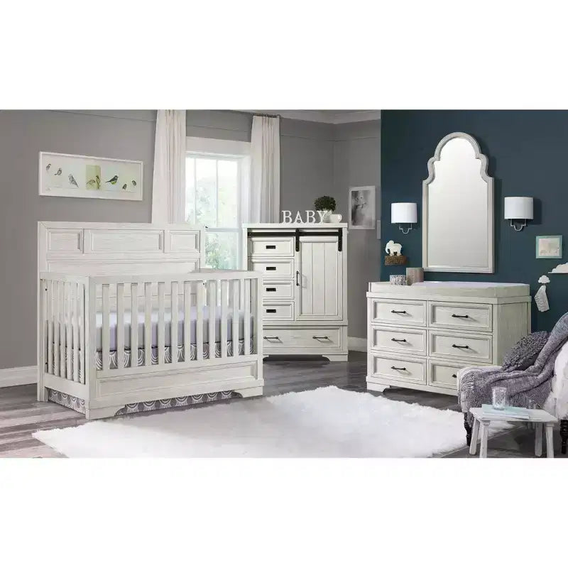 Lit de bébé convertible Westwood Baby | Foundry Flat Top - Blanc colombe