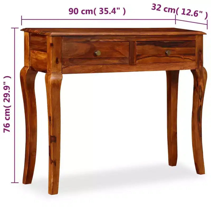 vidaXL Console Table Bois d'acacia Bois massif naturel Acacia moyen - Marron