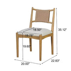 Christopher Knight Home Sigrid Chaises de salle à manger capitonnées en rotin et hévéa, de style moderne du milieu du siècle (lot de 2)