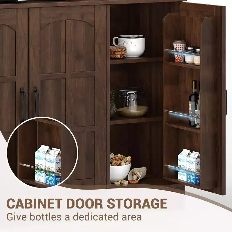 Meuble de garde-manger, Meuble de cuisine avec portes vitrées, Salle à manger