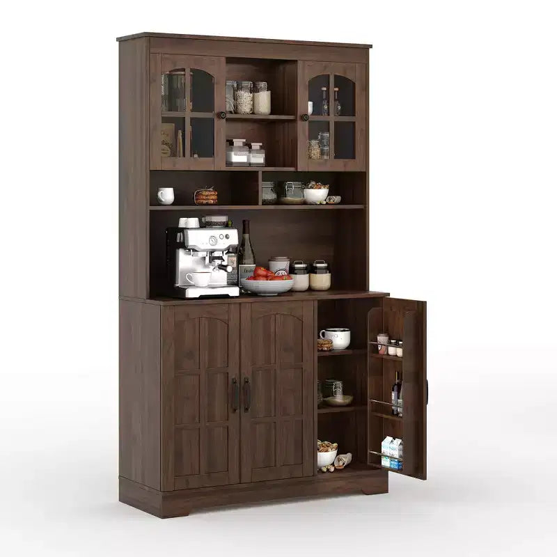 Meuble de garde-manger, Meuble de cuisine avec portes vitrées, Salle à manger