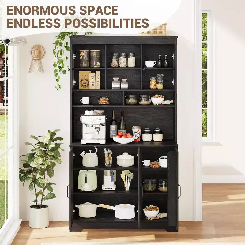 Meuble de garde-manger, Meuble de cuisine avec portes vitrées, Salle à manger