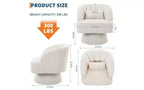 Fauteuil pivotant GustoWave, fauteuil d'appoint en velours 360 avec rembourrage épais, chaise longue moderne du milieu du siècle pour salon, chambre à coucher, gris