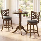 Lot de 2/4 tabourets de bar hauteur comptoir Costway 26 avec structure en bois d'hévéa, assise rembourrée
