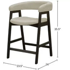 Chaises de comptoir Cove, noir vintage (lot de 2)