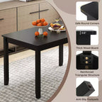 Costway Table de salle à manger rectangulaire 48" en bois pour 4 personnes avec pieds en bois de caoutchouc