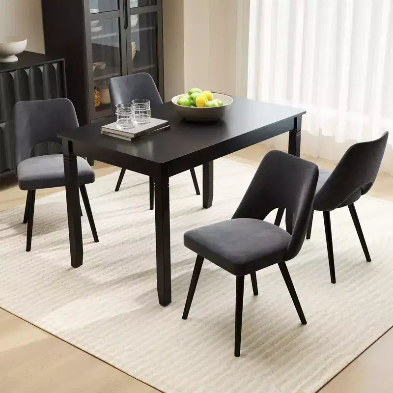 Costway Table de salle à manger rectangulaire 48" en bois pour 4 personnes avec pieds en bois de caoutchouc