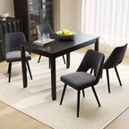 Costway Table de salle à manger rectangulaire 48" en bois pour 4 personnes avec pieds en bois de caoutchouc