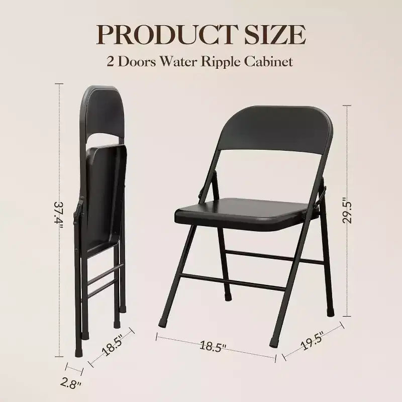 Chaises pliantes rembourrées avec coussin, chaises en métal à double renfort robustes de 158 kg, empilables et portables pour usage domestique