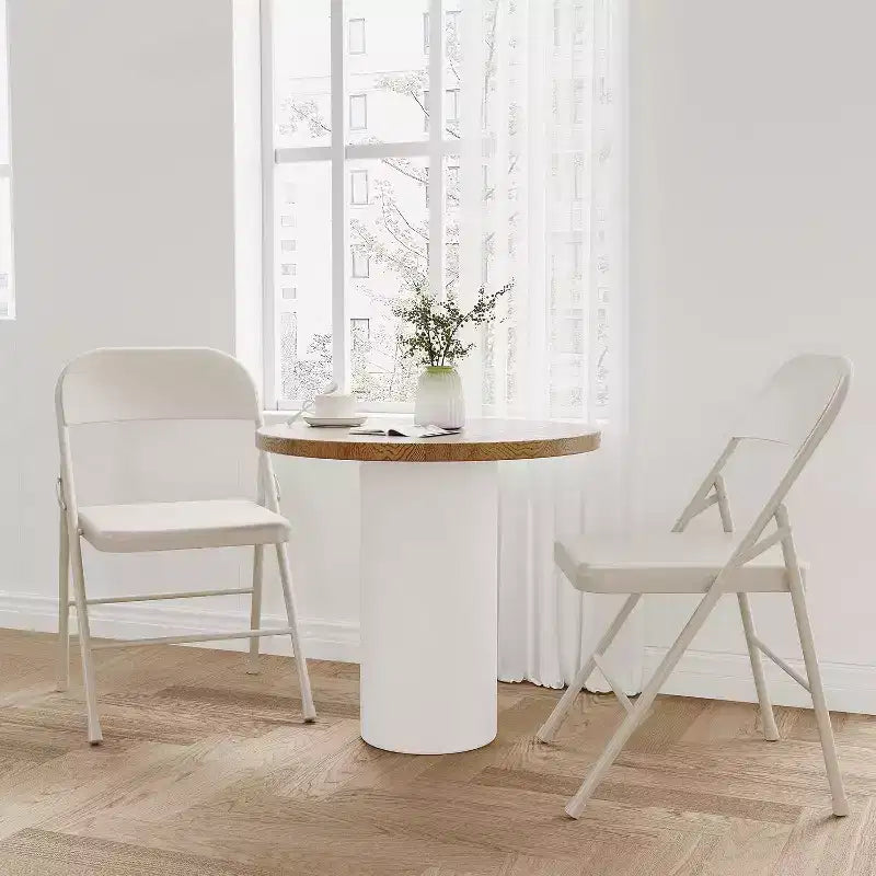 Chaises pliantes rembourrées avec coussin, chaises en métal à double renfort robustes de 158 kg, empilables et portables pour usage domestique