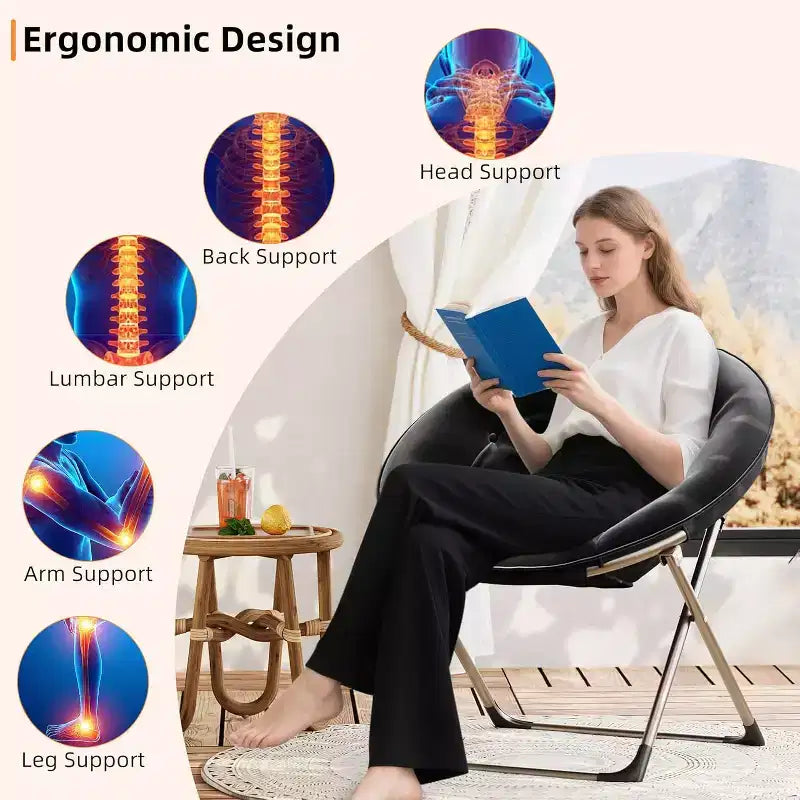 Fauteuil papillon portable et confortable, en fausse fourrure douce, grand format, aucun assemblage requis, pour chambre à coucher, salon, dortoir, pour enfants, adolescents et adultes