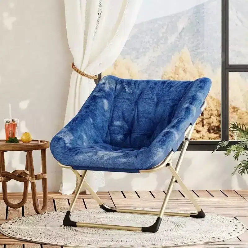 Fauteuil papillon portable et confortable, en fausse fourrure douce, grand format, aucun assemblage requis, pour chambre à coucher, salon, dortoir, pour enfants, adolescents et adultes