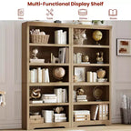 Étagère de style rustique à 5 niveaux, bibliothèque haute de 175 cm avec étagères réglables et conception antidérapante, étagère de rangement ouverte pour bureau à domicile, salon