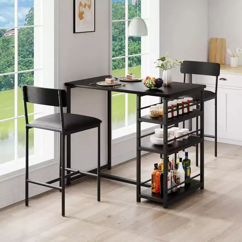 Acekool Lot de 4 tabourets de bar hauteur comptoir 65 cm en similicuir avec dossier et repose-pieds pour îlot de cuisine