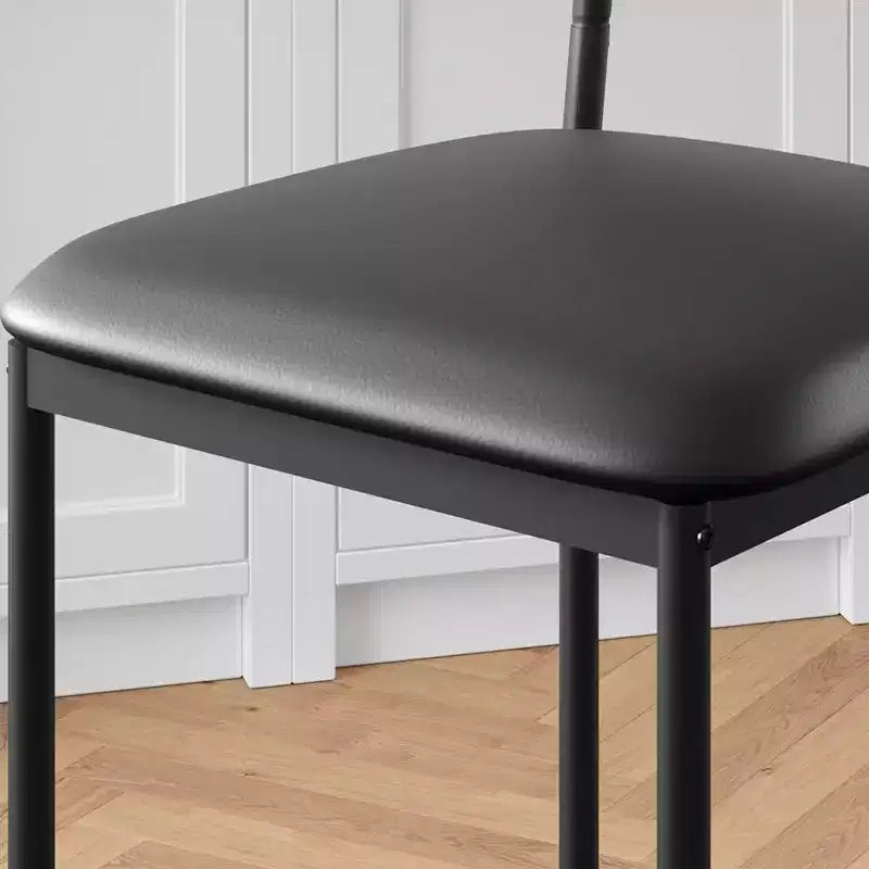 Acekool Lot de 4 tabourets de bar hauteur comptoir 65 cm en similicuir avec dossier et repose-pieds pour îlot de cuisine