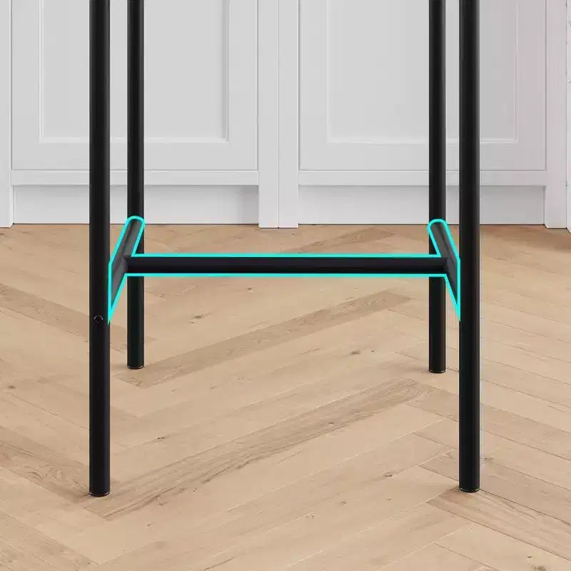 Acekool Lot de 4 tabourets de bar hauteur comptoir 65 cm en similicuir avec dossier et repose-pieds pour îlot de cuisine