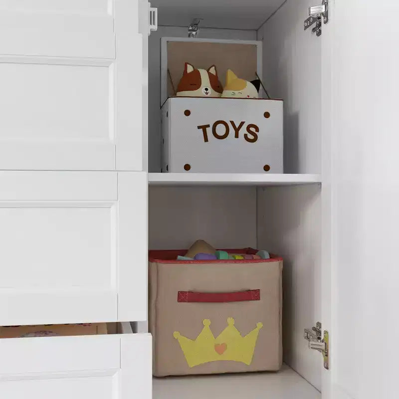 Commode à langer blanche Famapy - Organisateur de chambre d'enfant spacieux avec tiroirs et armoires pour couches, vêtements et jouets