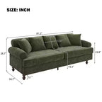 Christopher Knight Home Hassan Canapé 3 places moderne 81,5 en bois rembourré en chenille avec coussins décoratifs