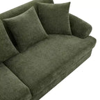 Christopher Knight Home Hassan Canapé 3 places moderne 81,5 en bois rembourré en chenille avec coussins décoratifs