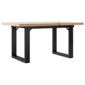 vidaXL Coffee Table O-Frame Solid Wood Pine and Steel
