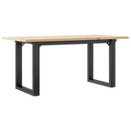 vidaXL Table basse à piètement O en pin massif et acier