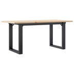 vidaXL Table basse à piètement O en pin massif et acier