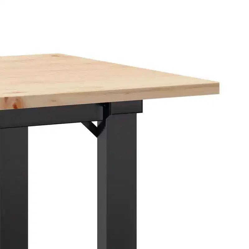 vidaXL Table basse à piètement O en pin massif et acier