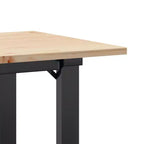 vidaXL Table basse à piètement O en pin massif et acier