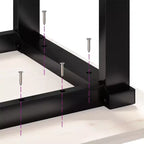 vidaXL Table basse à piètement O en pin massif et acier