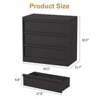 Table de chevet haute à 3 tiroirs – Table d'appoint et table de chevet moderne avec grand espace de rangement et kit anti-basculement pour chambre et salon