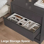 Table de chevet haute à 3 tiroirs – Table d'appoint et table de chevet moderne avec grand espace de rangement et kit anti-basculement pour chambre et salon