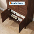 Grande armoire autoportante à 4 portes, étagères réglables, style moderne, meuble de rangement pour chambre à coucher, salon