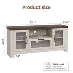 COZONY 55 Buffet de ferme avec portes en acrylique, meuble bar à café marron avec étagères réglables et rangement