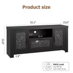 COZONY 55 Buffet de ferme avec portes en acrylique, meuble bar à café marron avec étagères réglables et rangement