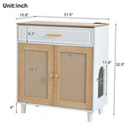 JVNOXK Meuble pour chat 3 en 1, cache-litière avec griffoir, maison de chat, table d'appoint moderne avec rangement