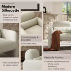Fauteuil d'appoint tonneau moderne GDFStudio Diane en chenille avec coussin