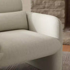 Fauteuil d'appoint tonneau moderne GDFStudio Diane en chenille avec coussin