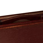 PJ Wood Tables pliantes rectangulaires légères en bois massif pour intérieur, plateau de télévision, lot de 5 avec support de rangement compact, finition expresso