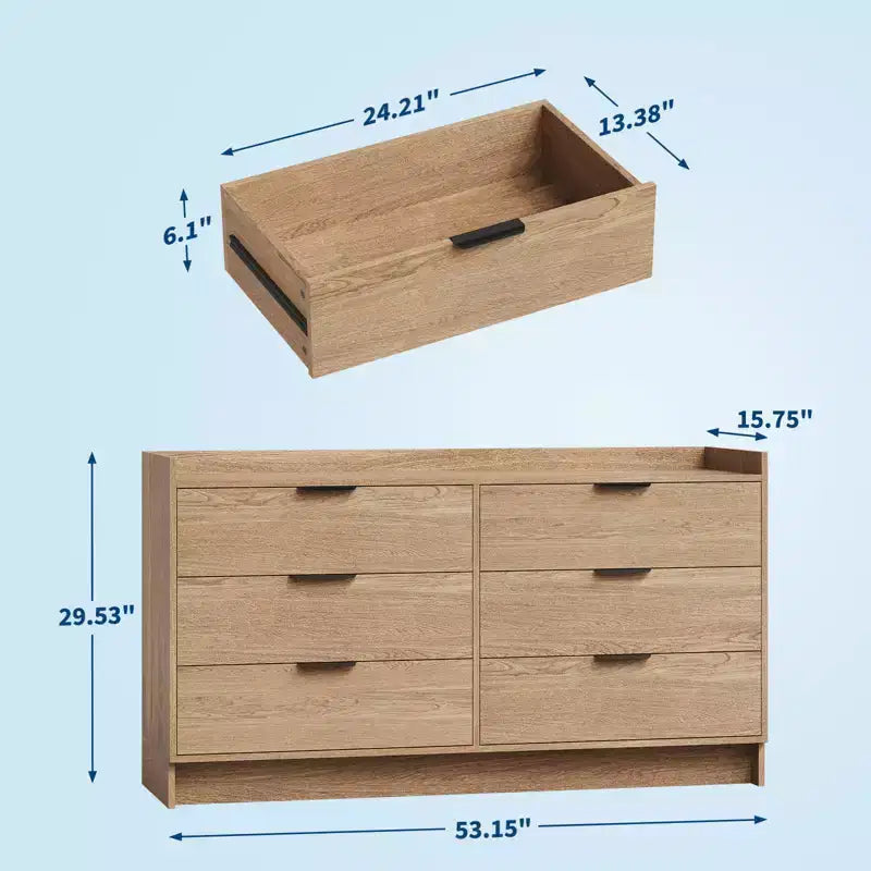 Commode moderne à 6 tiroirs, organisateur de placard et meuble TV, armoire de rangement en bois cannelé, pour salon, couloir
