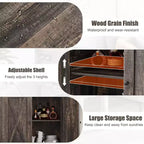Petit buffet de rangement 2 pièces, meuble de rangement de style ferme avec 2 portes et étagères réglables, console d'entrée pour salon/salle à manger/cuisine