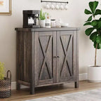 Petit buffet de rangement 2 pièces, meuble de rangement de style ferme avec 2 portes et étagères réglables, console d'entrée pour salon/salle à manger/cuisine